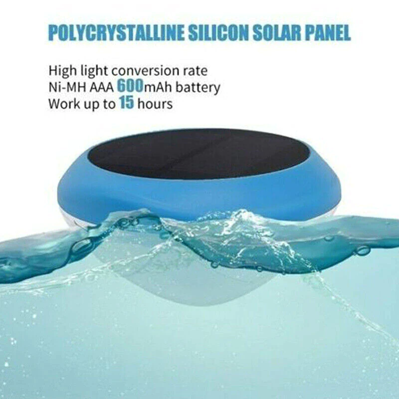Solar LED RGB Light Outdoor Garden Pond Swimming Pool Floating Waterproof Lamp