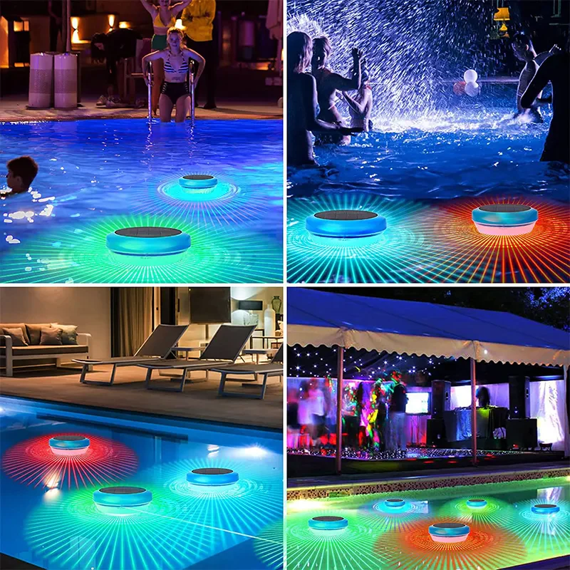 Solar LED RGB Light Outdoor Garden Pond Swimming Pool Floating Waterproof Lamp