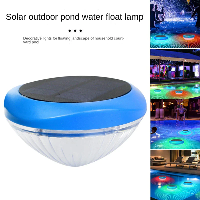 Solar LED RGB Light Outdoor Garden Pond Swimming Pool Floating Waterproof Lamp