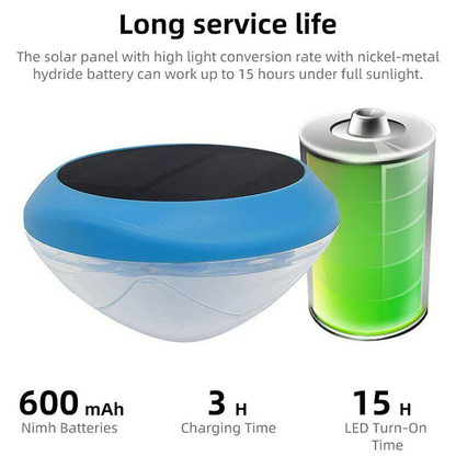 Solar LED RGB Light Outdoor Garden Pond Swimming Pool Floating Waterproof Lamp