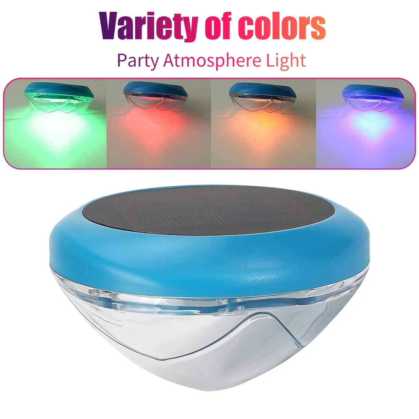 Solar LED RGB Light Outdoor Garden Pond Swimming Pool Floating Waterproof Lamp