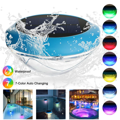 Solar LED RGB Light Outdoor Garden Pond Swimming Pool Floating Waterproof Lamp