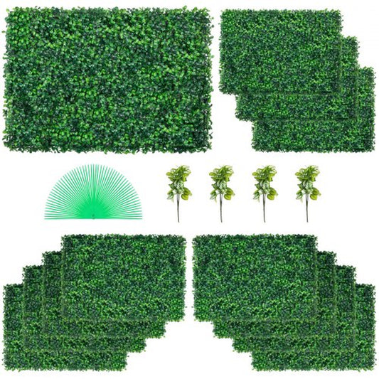 12-Pack 24"x16" Artificial Boxwood Hedge Wall Panels (32 Sq Ft) – UV-Protected Grass Wall Backdrop for Privacy, Garden Fence, Backyard, Indoor & Outdoor Use